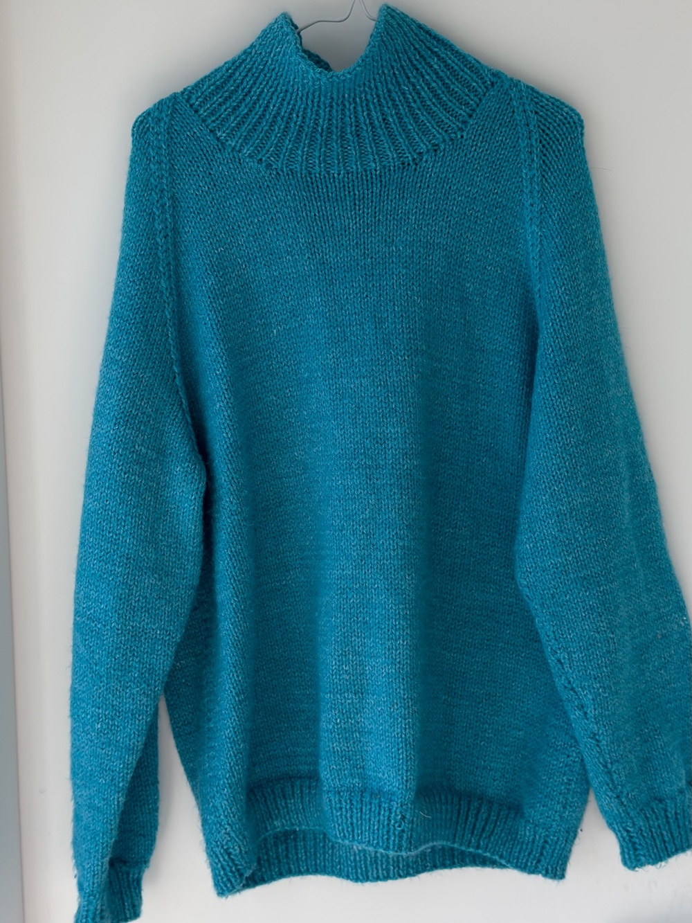 Teal High-Neck Women's Sweater